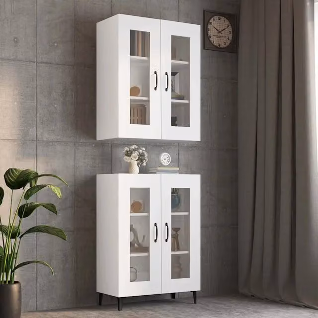 Armoire murale suspendue Blanc 69,5x34x90 cm