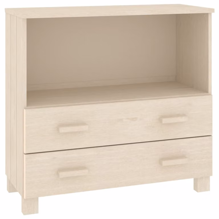 Credenza HAMAR ambra 85x35x80 cm in Legno Massello di Pino
