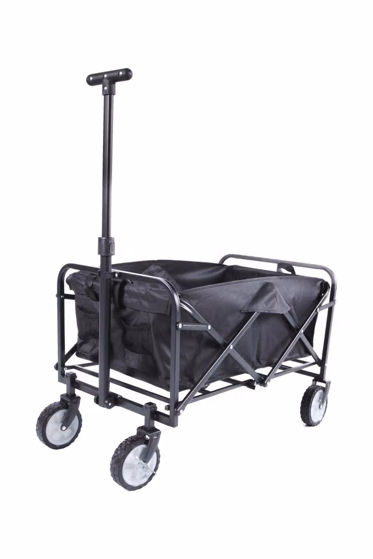 Carrello pieghevole Carrello per il trasporto Carrello per la spesa Carrello per le attrezzature Carrello nero