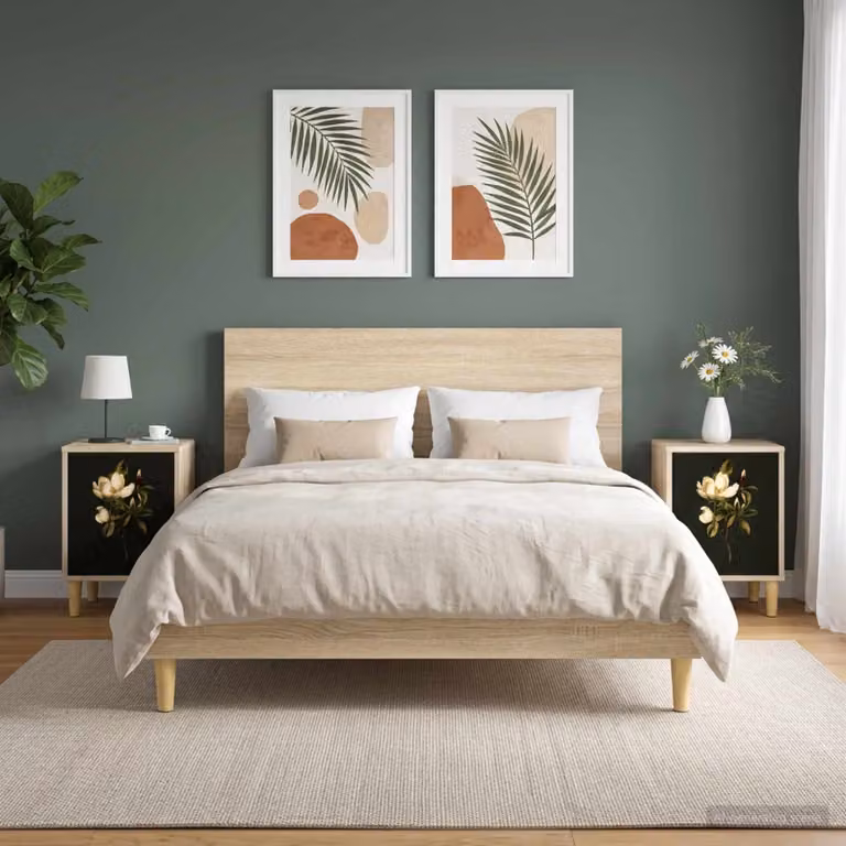 Set di 2 armadi da notte vidaXL BREMEN in Rovere Sonoma, L 36 cm x P 33 cm x H 50 cm