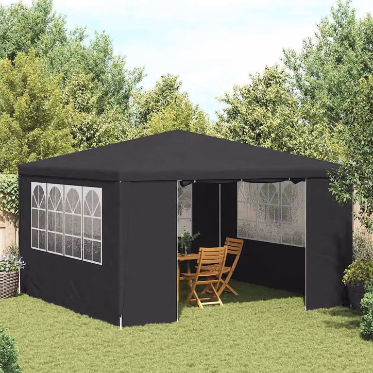 Maison Exclusive - Tenda da festa professionale con pareti laterali, dimensioni 4x4 metri, colore antracite, grammatura 90 g/m²