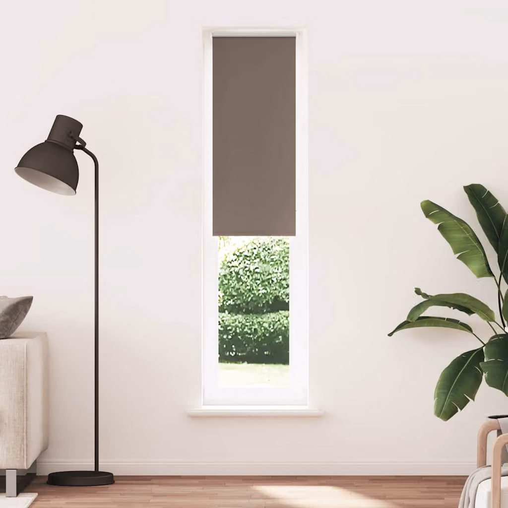 Tenda a Rullo Oscurante vidaXL in Poliestere, Disponibile in Marrone o Grigio, L: 50 cm x H: 230 cm