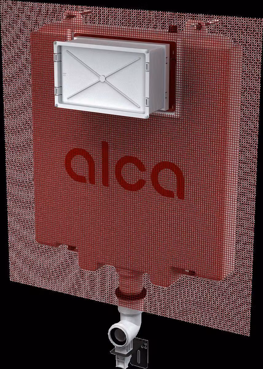 Alcadrain AM1112P Basicmodul Slim: cassetta scarico per WC da incasso, con tessuto di rinforzo