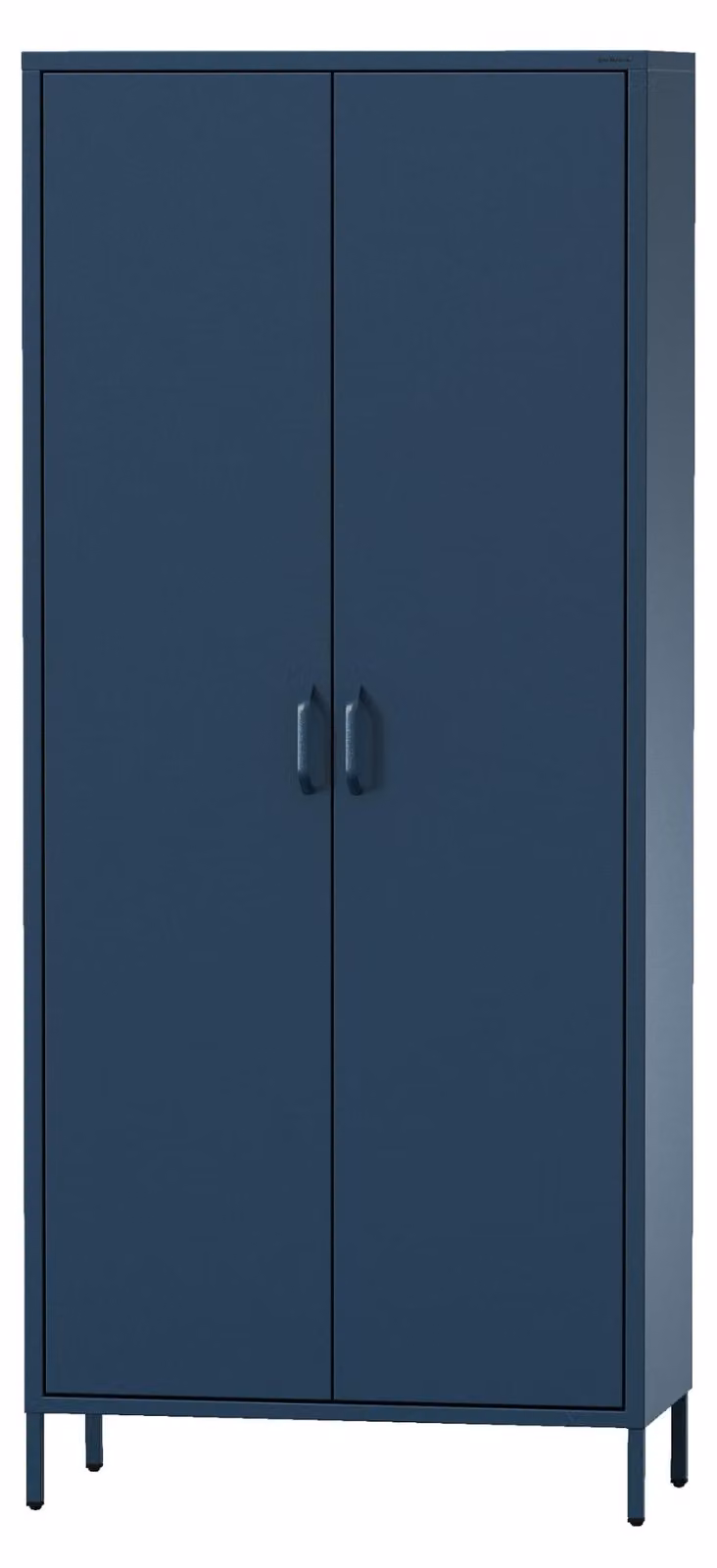 Armadio in metallo, 2 ante, 80x185x45 cm, blu navy, 4 ripiani