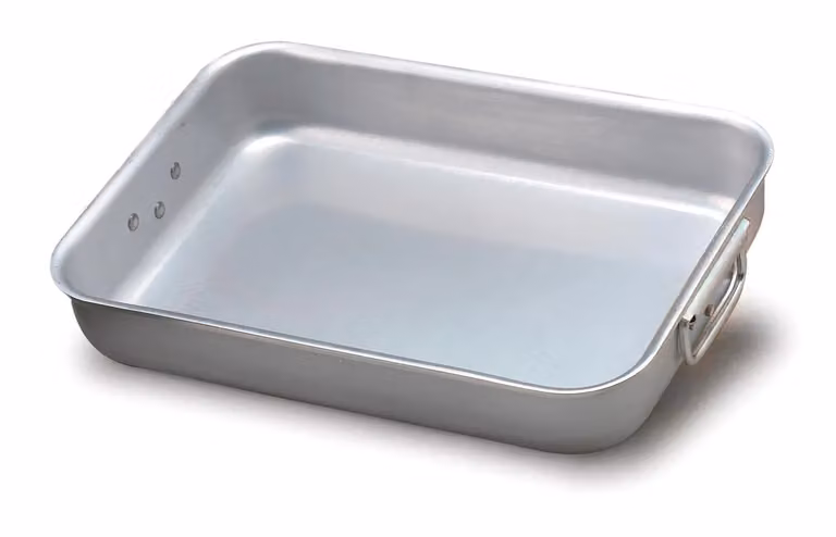 Tegame in alluminio con due maniglie in acciaio inox, spessore 5 mm, diam. 45x30cm