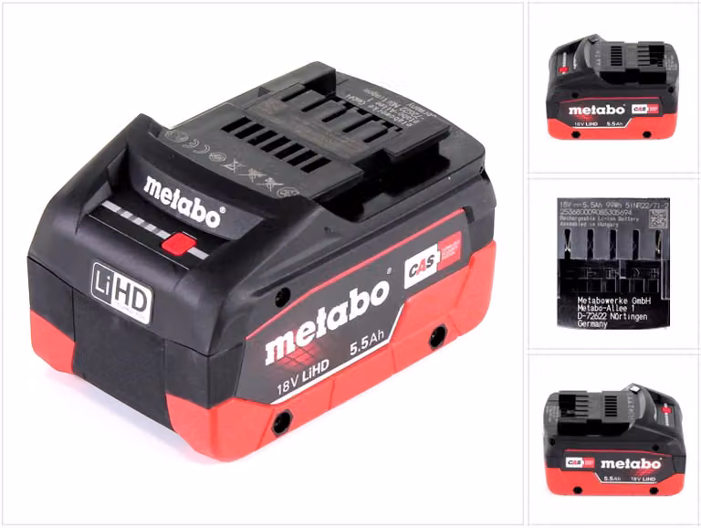 Metabo LiHD Batteria 18V - 5,5 Ah Li-Ion ( 625342000 )