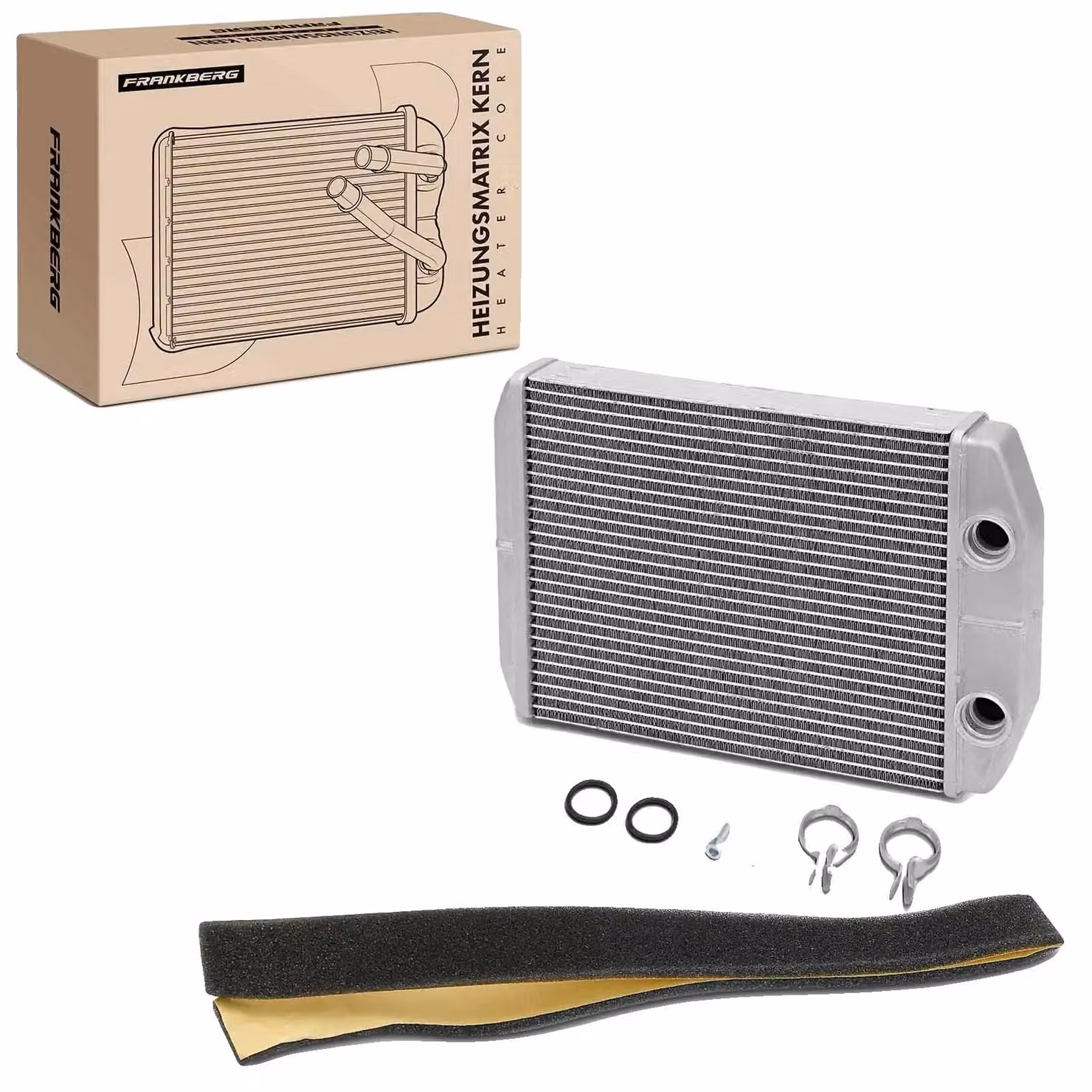 Scambiatore di calore, in alluminio, lunghezza 190 mm, larghezza 158 mm, profondità 26 mm, compatibile con Fiat
