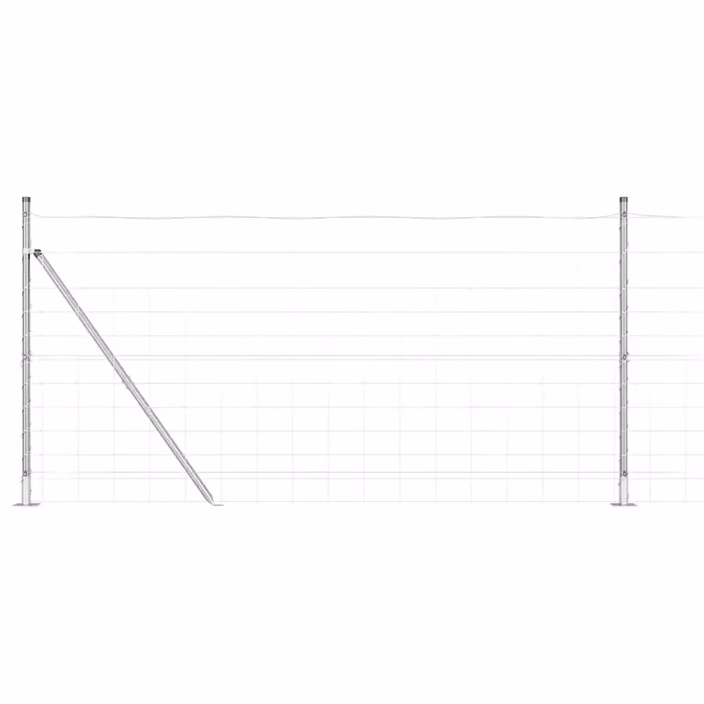Palo per recinzione rettangolare vidaXL in acciaio zincato argento L/P/H: 120 x 120 x 53 cm – 2