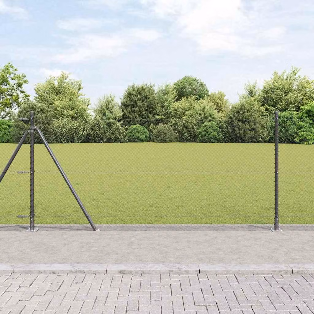 Maison Exclusive - Palo della recinzione Grigio 25 x 0,8 m (rete da 13 mm)