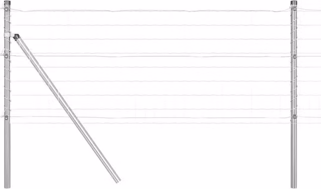Recinzione da Giardino DESIGN IN in Acciaio e PVC Rivestito Argento, L: 50 m, H: 0,4 m
