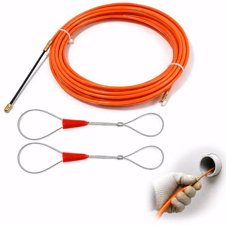 Dispositivo per l'inserimento di cavi, 10 metri, kit di cavi di traino da 4 mm, con 2 molle di guida