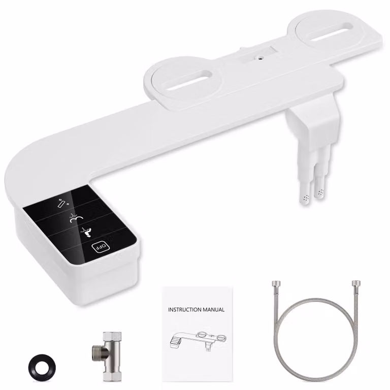 Copertura per bidet, doppia spruzzatura, pressione regolabile, BIANCO
