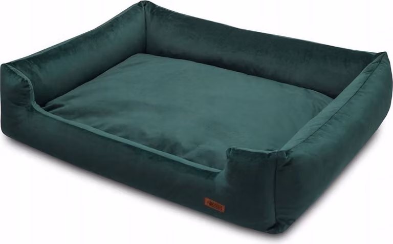 Letti per cani di piccola taglia in velluto verde Shih Tzu Barboncino York HUGGY DOGGY M