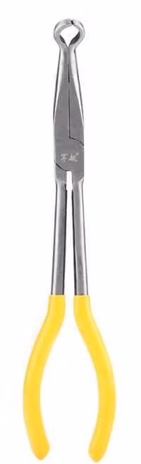 Utensile in acciaio professionale, con lama di 270 mm, angolo di curvatura di 45°/90°, punta a forma di "O", impugnatura ergonomica, realizzato in acciaio di alta qualità, ideale per applicazioni professionali