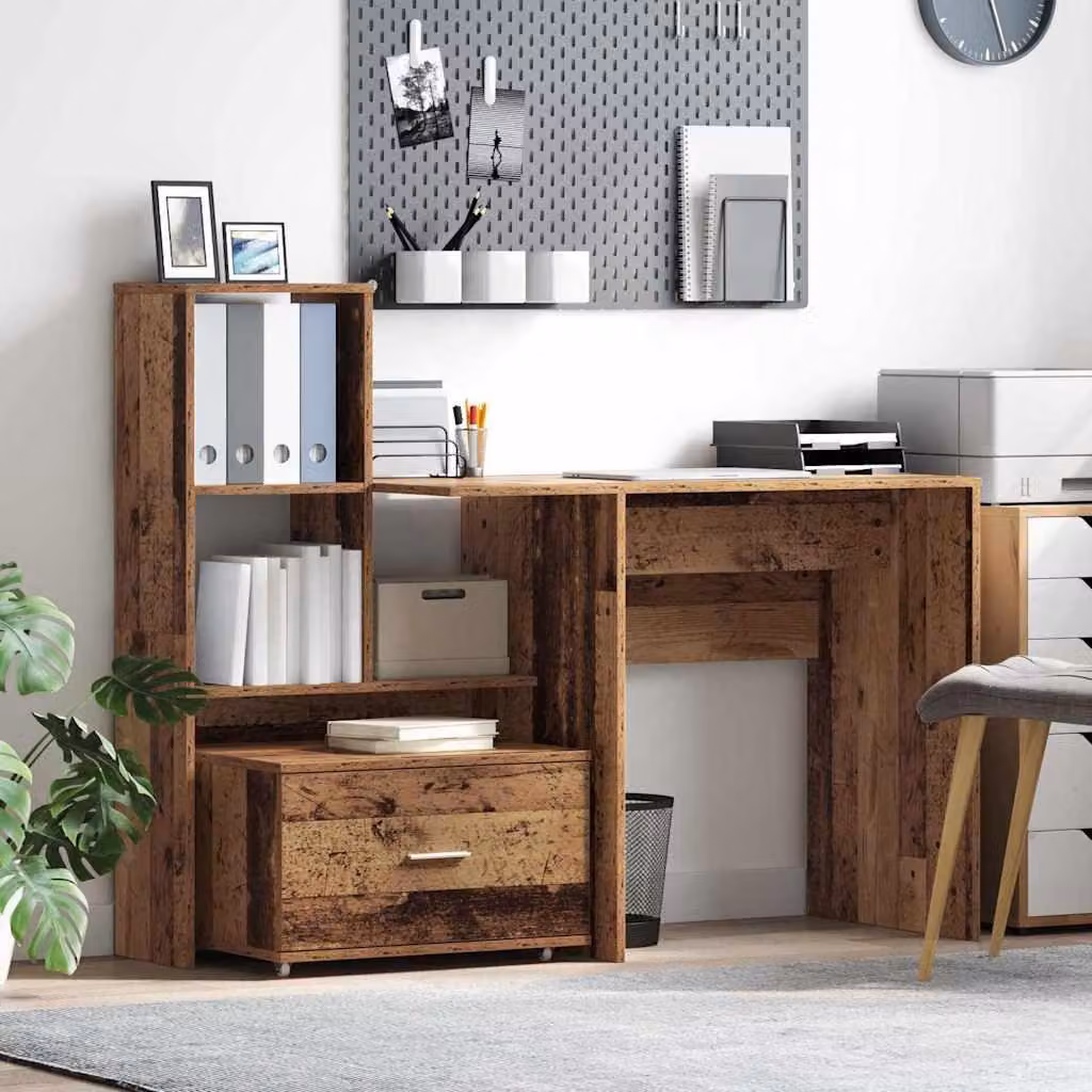 Maison Exclusive - Scrivania Legno vecchio 131,5 x 50 x 106,5 cm Legno multistrato