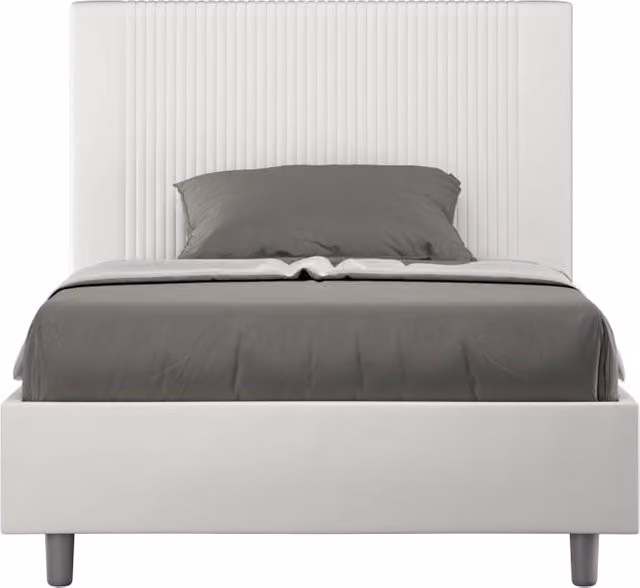 Letto Matrimoniale Francese 140x200 cm Senza Rete Goya Bianco