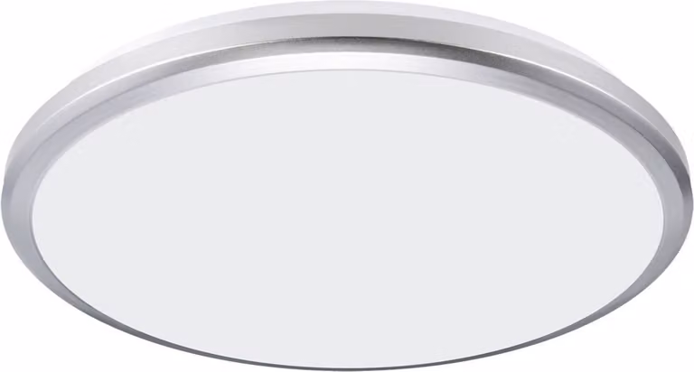 Lampada da esterno LED IP54 D: 36,5 cm in bianco argento rotondo luce bianca neutra 4200 K 3820 lm Plafoniera da esterno