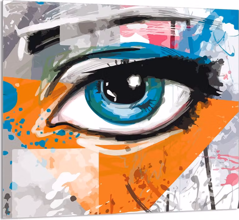 GLASPLATTE FÜR KÜCHE 65x60 Eye