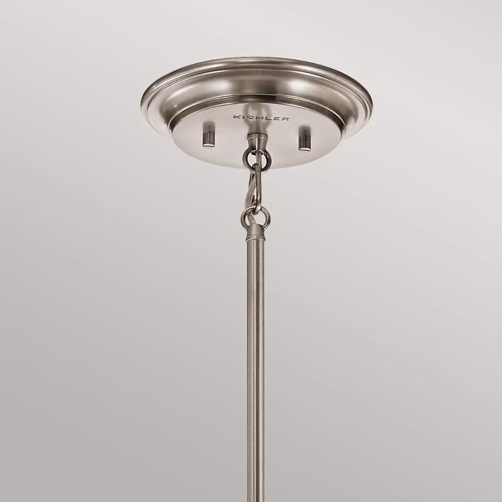 Lampada a sospensione classica Waverly KICHLER in metallo argento e vetro trasparente con 1 luce E27 – 2