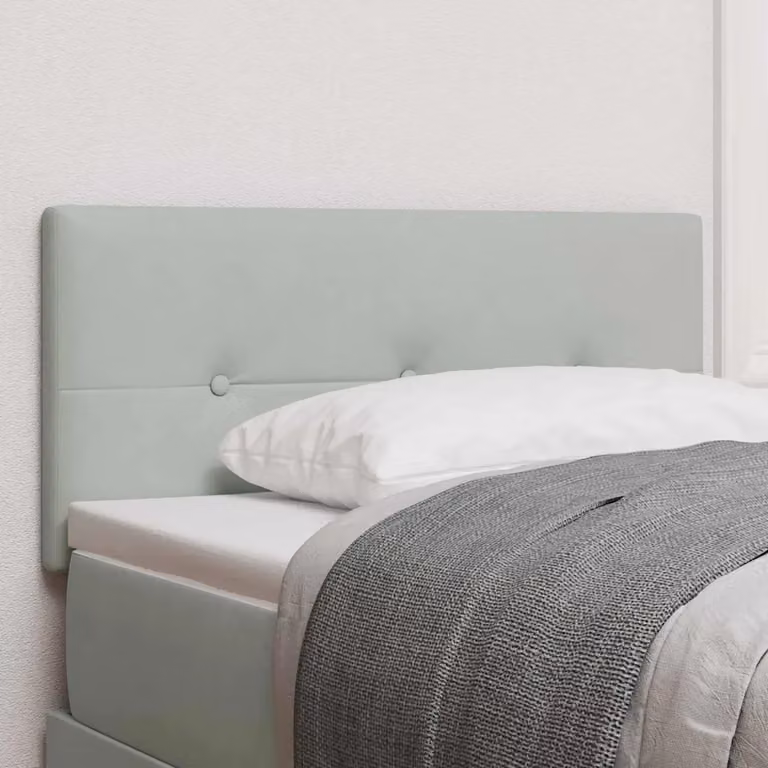 Testiera per letto vidaXL in velluto grigio chiaro, larghezza: 100 cm