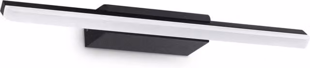 Applique da parete contemporanea IDEAL LUX in metallo nero con LED da 11W 3000K luce bianca calda e protezione IP44 con illuminazione up/down