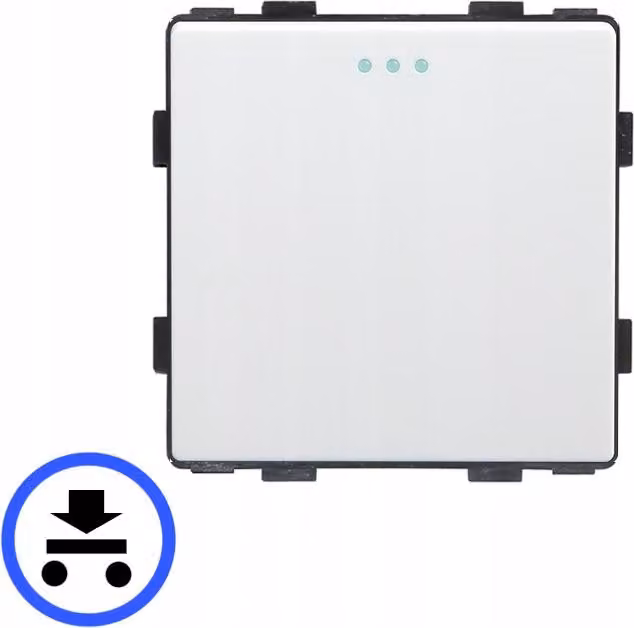 Interruttore di luce - Pulsante 1P con inserto meccanico, bianco RTX SH
