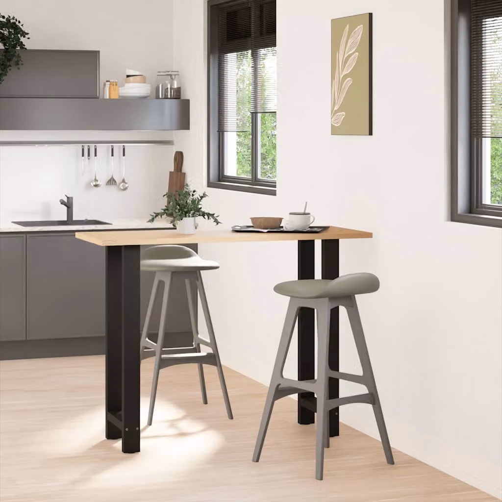 vidaXL Gambe per tavolo da bar nere 2 pz 40x(100-101) cm in acciaio