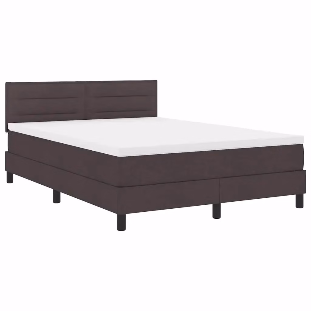 Letto a molle con testiera vidaXL in tessuto marrone con illuminazione sottostante e porta USB L/P/H: 160 x 200 x 163 cm – 2