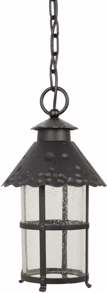 Lampada a sospensione retrò per esterni 1xE27 nero IP23 SU-MA Toledo K 1018/1/R
