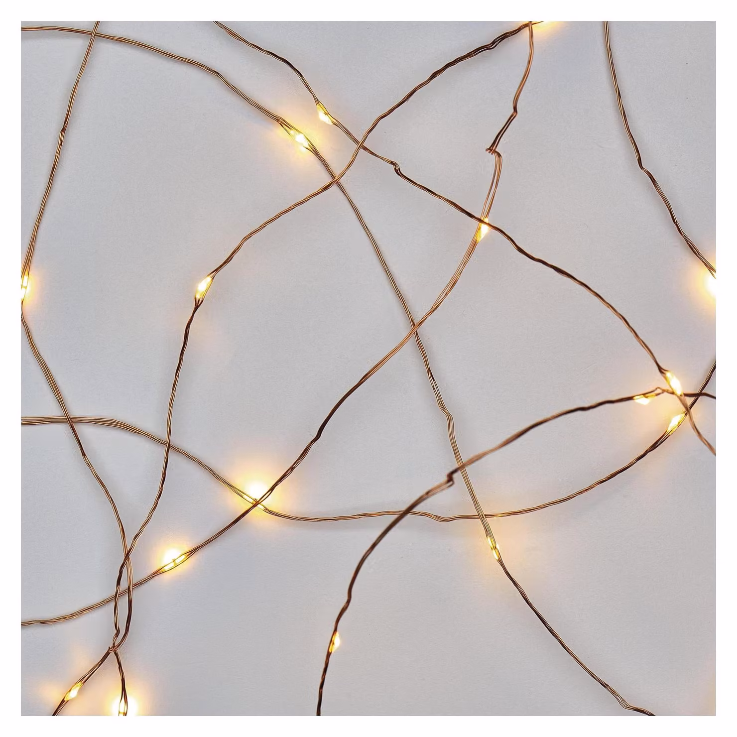 Catena luminosa a LED, luce calda, 4 metri, 40 LED, grado di protezione IP44, con timer