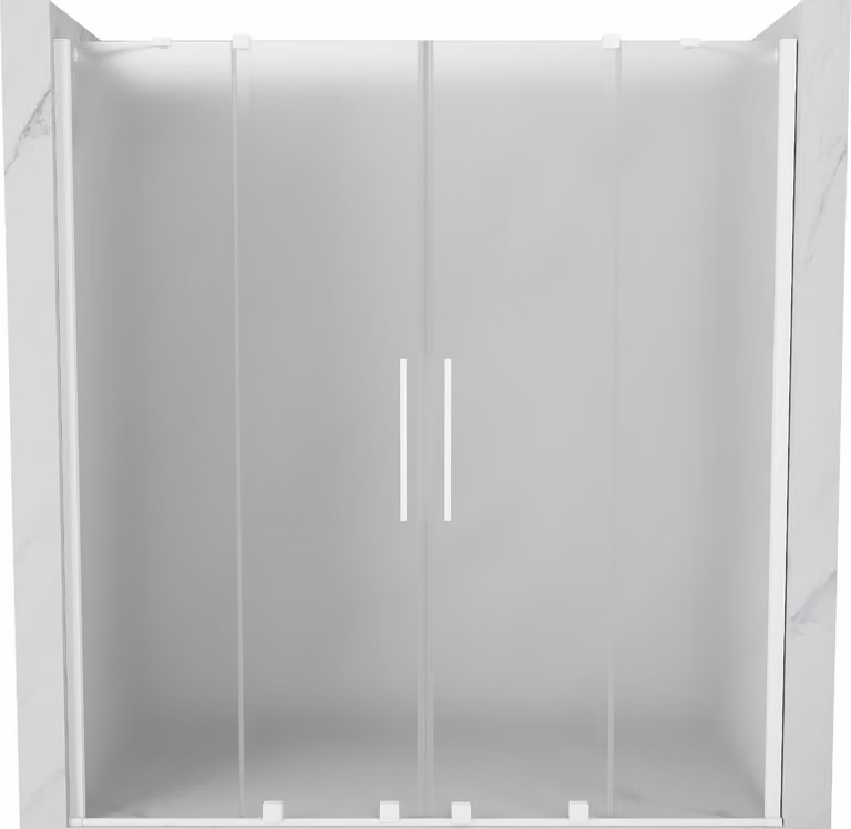 Mexen Velar Duo porta doccia scorrevole 200 cm, gelo, bianco - 871-200-000-32-20