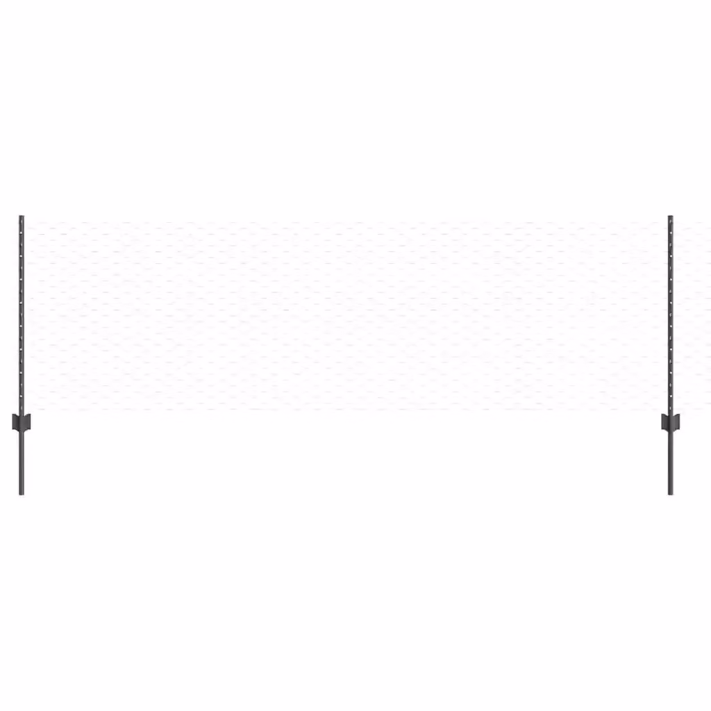 Recinzione esagonale con palo vidaXL in acciaio e PVC grigio, L: 50 m, H: 0,8 m – 2