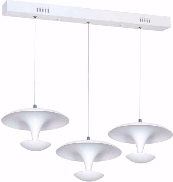 Lampadario a sospensione LED Milagro Costa ML358 bianco con 3 luci da 36W