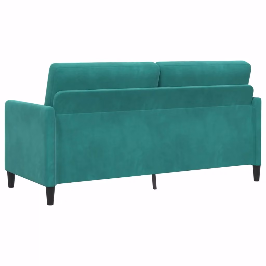 Set di 2 divani moderni vidaXL con contenitore, rivestimento in tessuto turchese e nero, seduta con apertura a sollevamento, L/P/H: 172 x 87 x 78 cm – 2