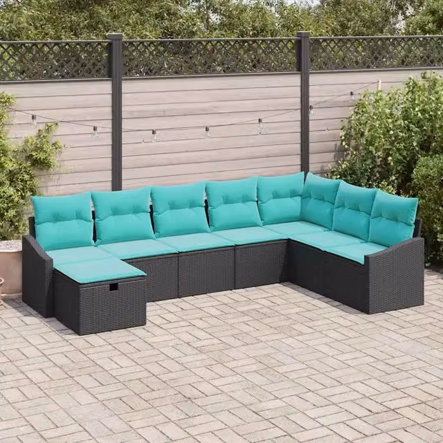 Set Divano da Giardino 8 pz polyrattan 3359335
