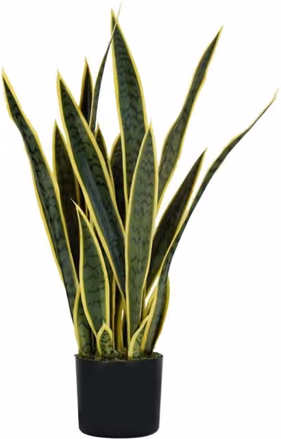 Pianta ornamentale verde Garden Friend in plastica con vaso da tavolo, Altezza: 75 cm
