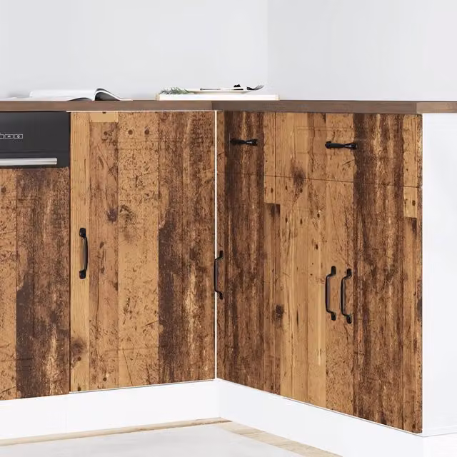 Mobile Base da Cucina Kalmar Design Mania in Legno Multistrato Colore Marrone con Ante a Battente