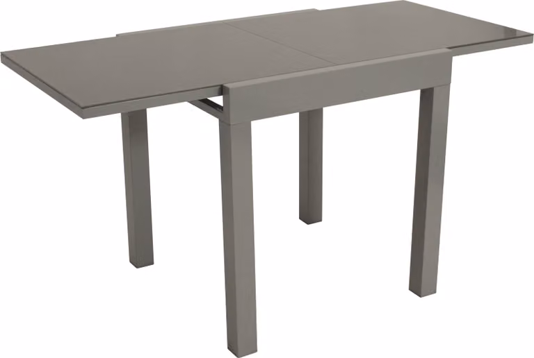 Tavolo da balcone DEGAMO tavolo da giardino allungabile MARINA 70x70cm, allungabile fino a 140cm, struttura alluminio + vetro grigio