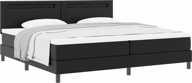 Letto a molle con materasso Nero 200 x 200 cm