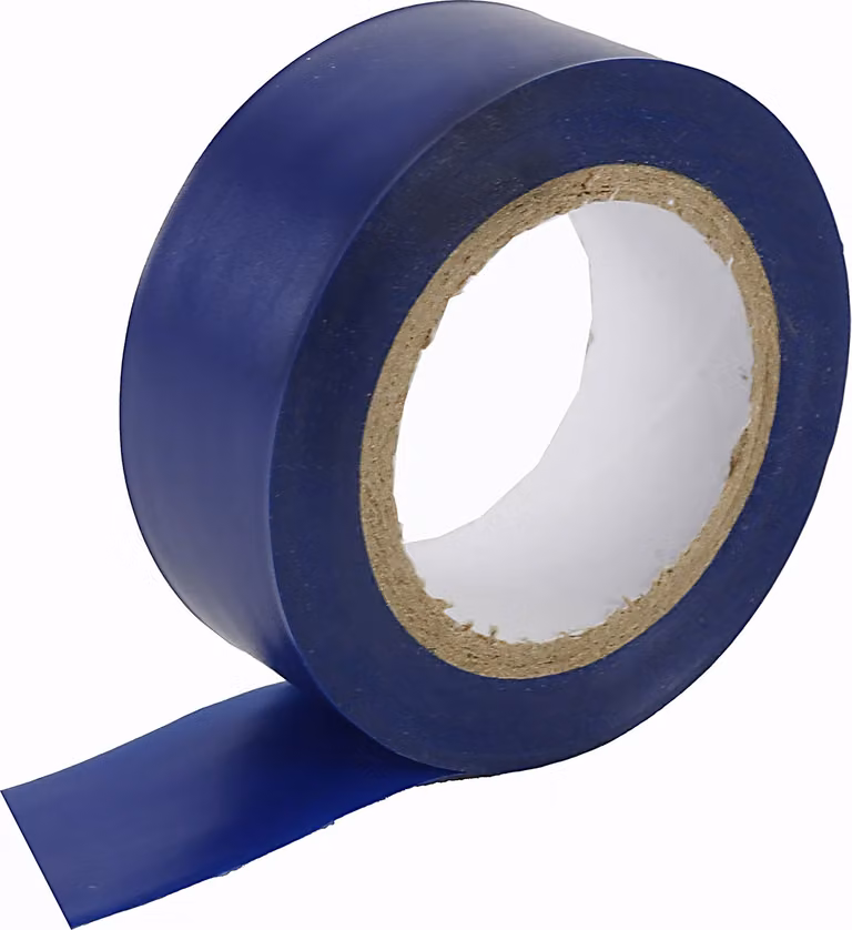Nastro adesivo in PVC blu per guaine in PVC 19 mm x 10 m