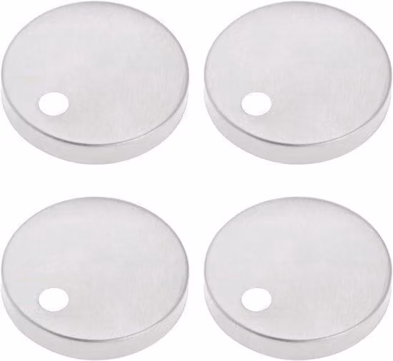 Set di copri-cerniera per copriwater in acciaio inossidabile argentato, completo di viti superiori – accessori per il bagno