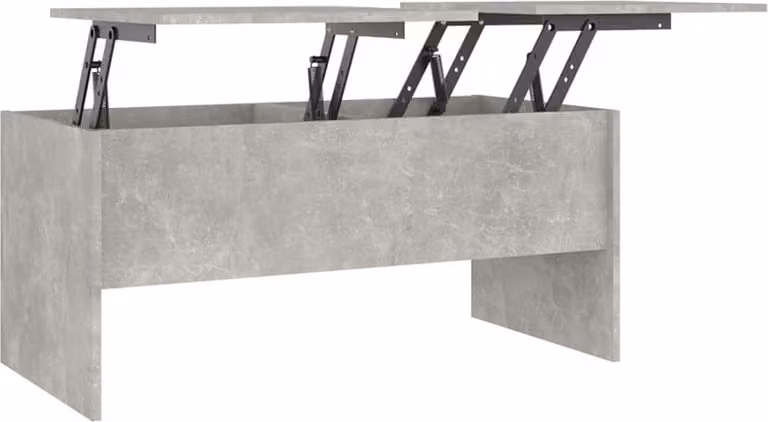 Tavolino Grigio Cemento 102x50,5x46,5 cm in Legno Multistrato