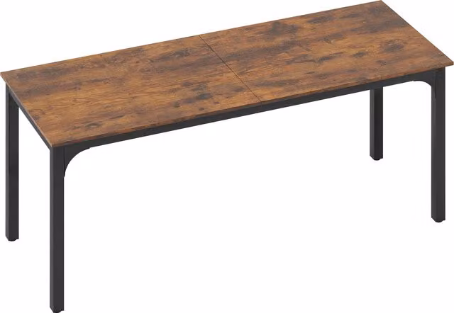 Scrivania per PC HOMCOM in stile industriale con ampio piano rettangolare, Marrone
