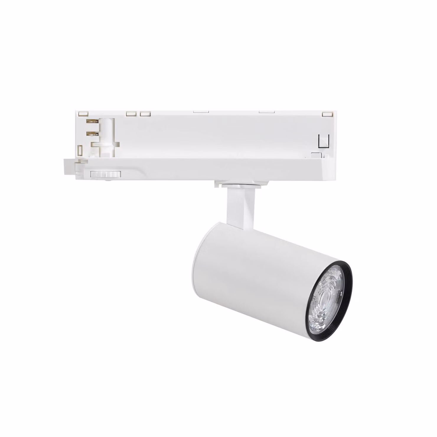 MEGAMAN Marco 2 Mini Faretto LED, bianco, 2.800 K, 24° / 36°, trifase, Bianco / Opale, Soggiorno / Sala da pranzo, Alluminio, Moderno