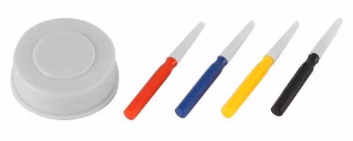 Kit di riparazione orologi con 4 contenitori per olio - Set di recipienti per olio - Resistente - Piccolo - Per l'uso quotidiano - Per uso domestico - Attrezzo per orologi