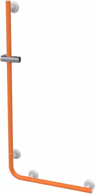 Saliscendi angolare con maniglia 120x60 arancio senza doccino e flessibile