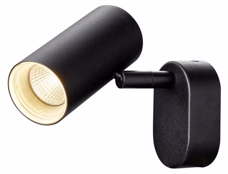 SLV NOBLO, plafoniera da parete e soffitto, singola, rotonda, 2700K, 6W, FASE, 32°, nero 1008718