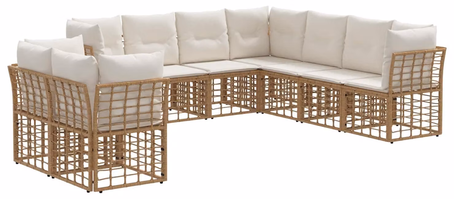 Set di divani da esterno Naturale Poliestere
