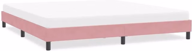 Struttura Letto Giroletto Design Mania in Velluto Rosa L/P/H: 223 x 203 x 25 cm