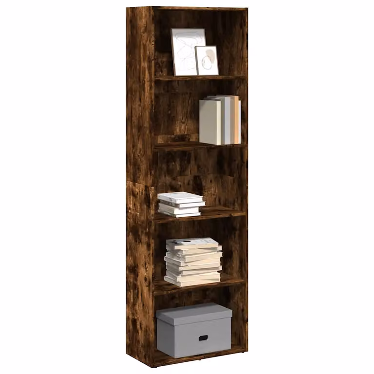 Libreria moderna vidaXL in legno marrone con pannello posteriore L: 60 cm, P: 30 cm, H: 189 cm